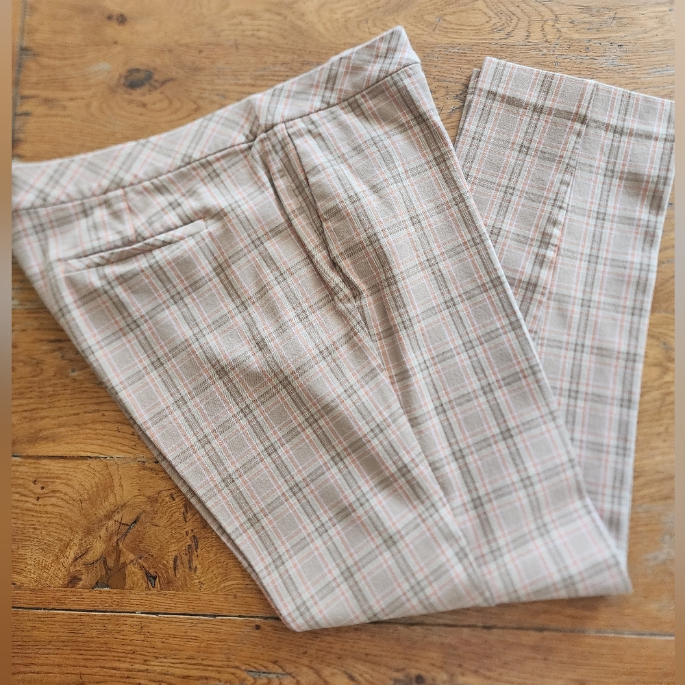 J. JILL Plaid Tan Pants